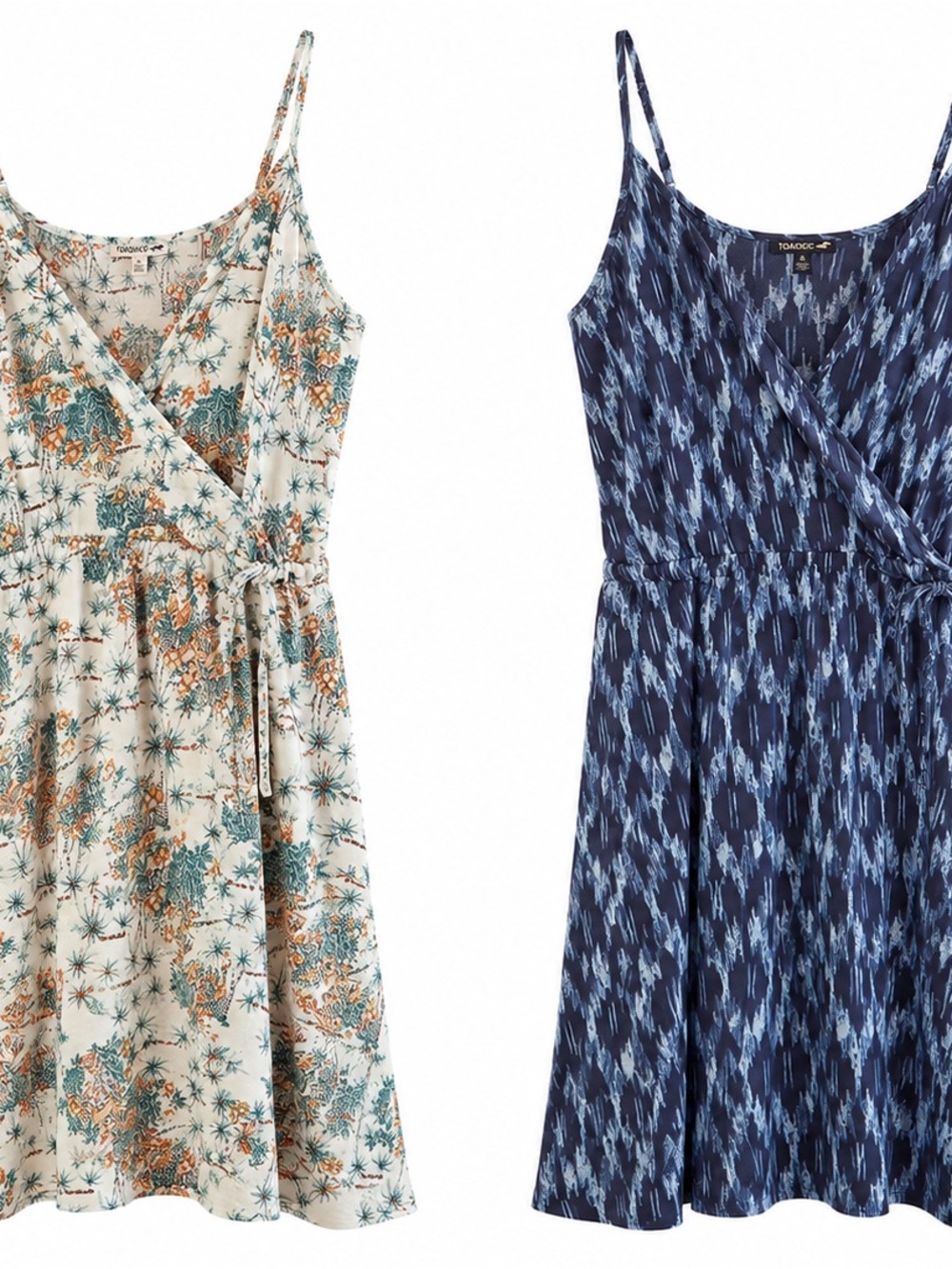 Floral & Navy Wrap Sundress (Two Styles)